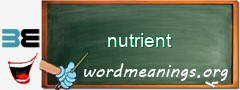 WordMeaning blackboard for nutrient